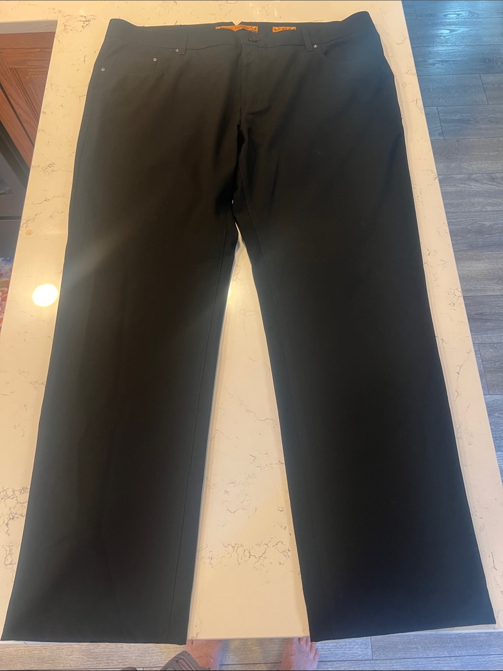Men's Black Dress Pants - Modern Straight Leg